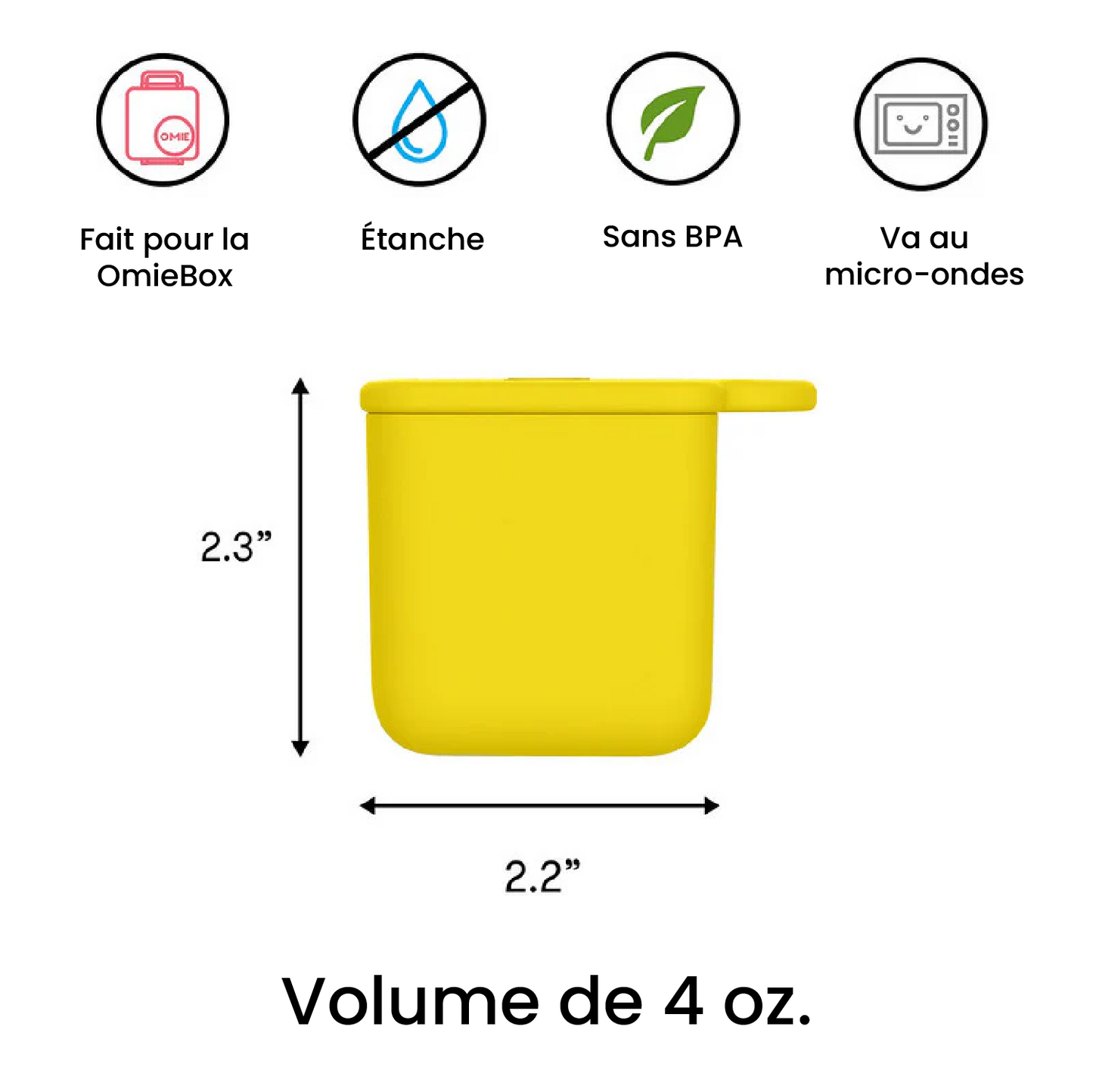 Contenants pour bento OmieDip jaune et rouge - Janny's Lunch