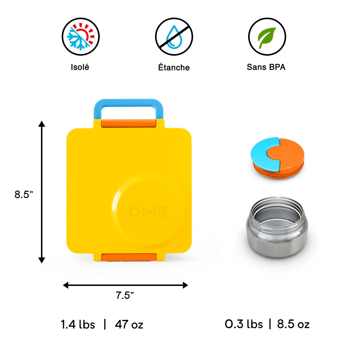 Boite bento OmieBox jaune - Janny's Lunch