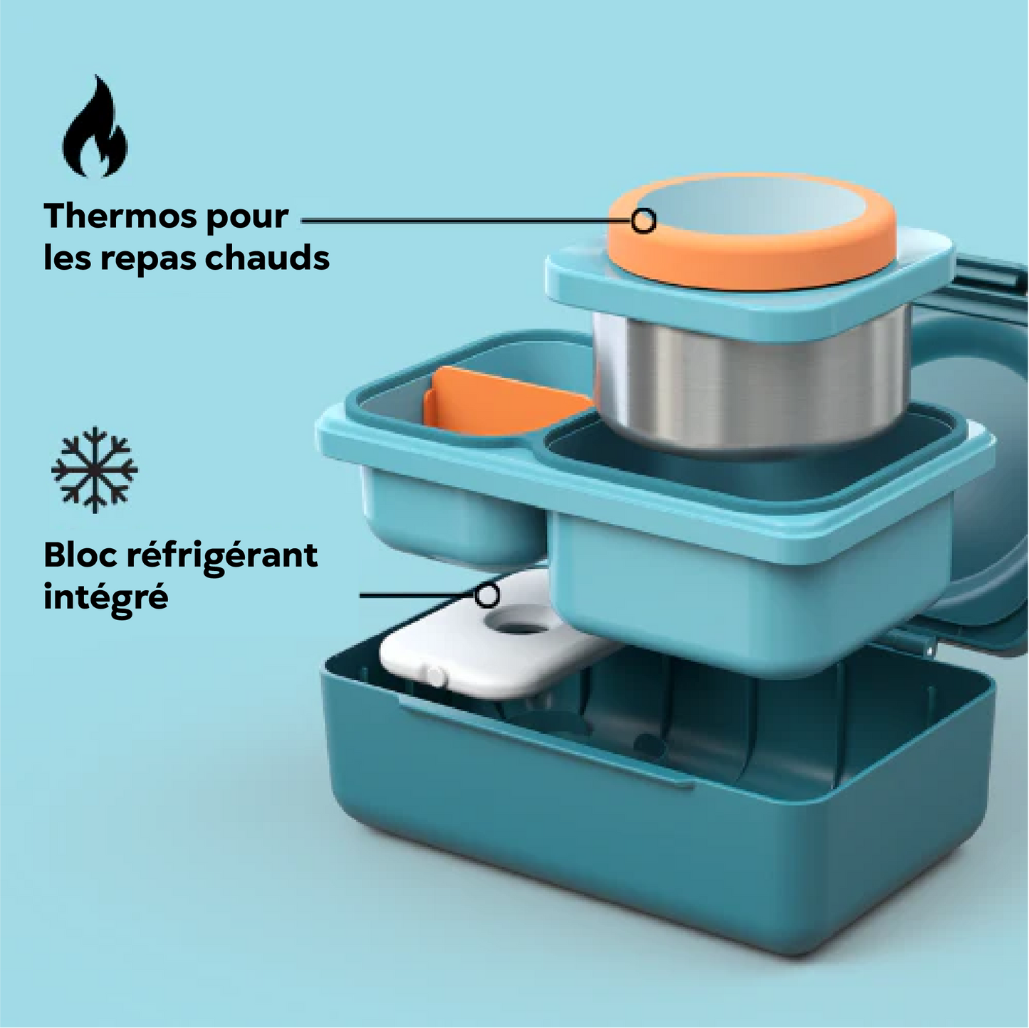 Boite bento OmieBox UP Vert - Janny's Lunch