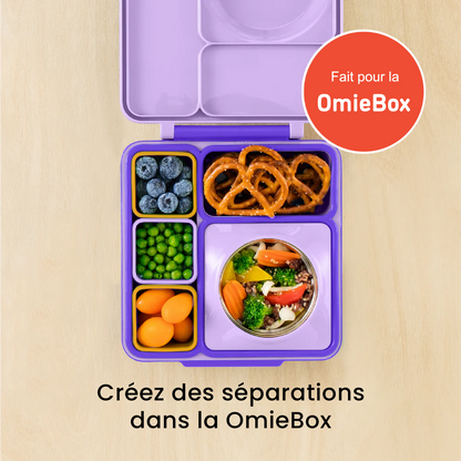Contenants pour bento OmieDip violet et orange - Janny's Lunch