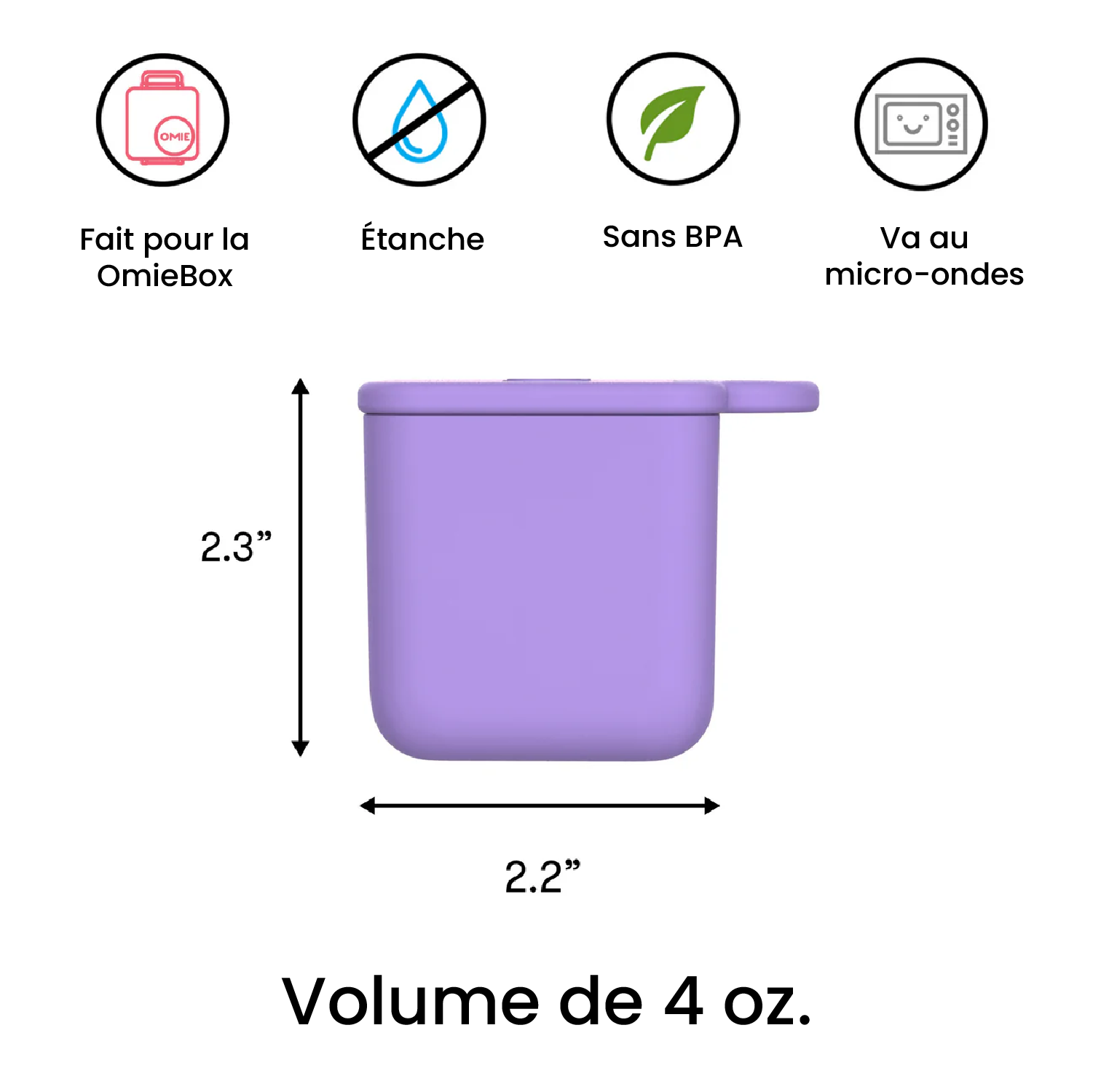 Contenants pour bento OmieDip violet et orange - Janny's Lunch