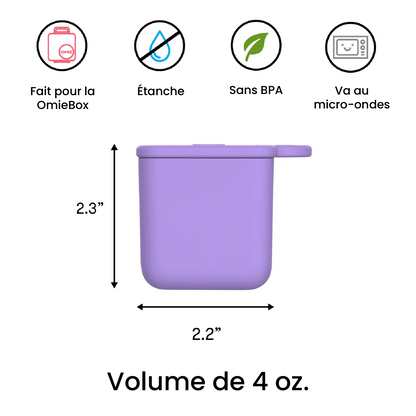 Contenants pour bento OmieDip violet et orange - Janny's Lunch