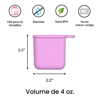 Contenants pour bento OmieDip turquoise et rose - Janny's Lunch
