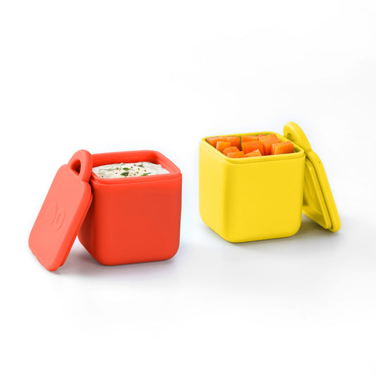Contenats pour bento OmieDip rouge et jaune - Janny's Lunch
