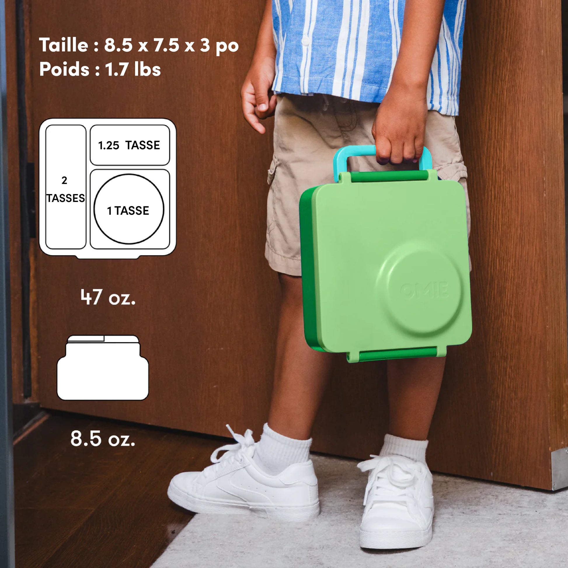 Boite bento OmieBox Lunch - Vert pomme pastel - Janny's Lunch