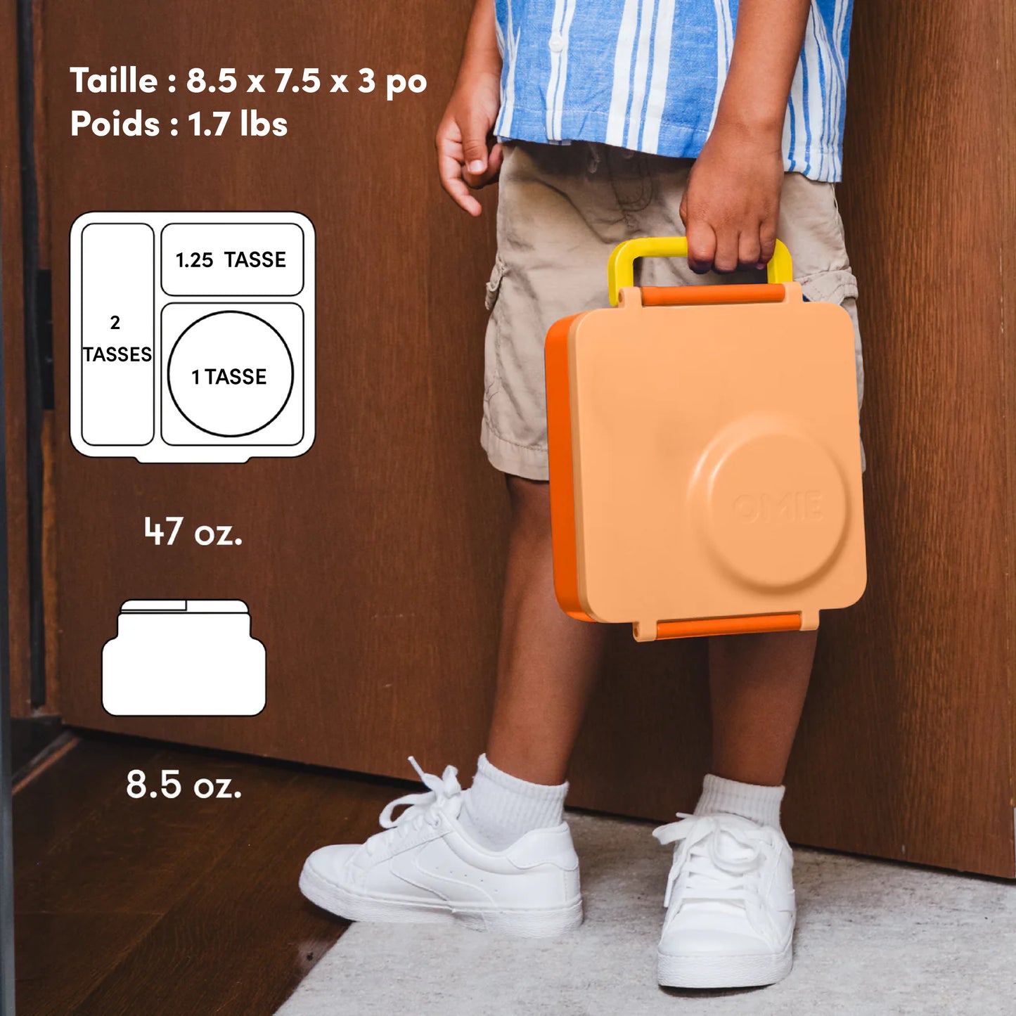 Boite bento OmieBox Lunch - Orange poppy pastel - Janny's Lunch