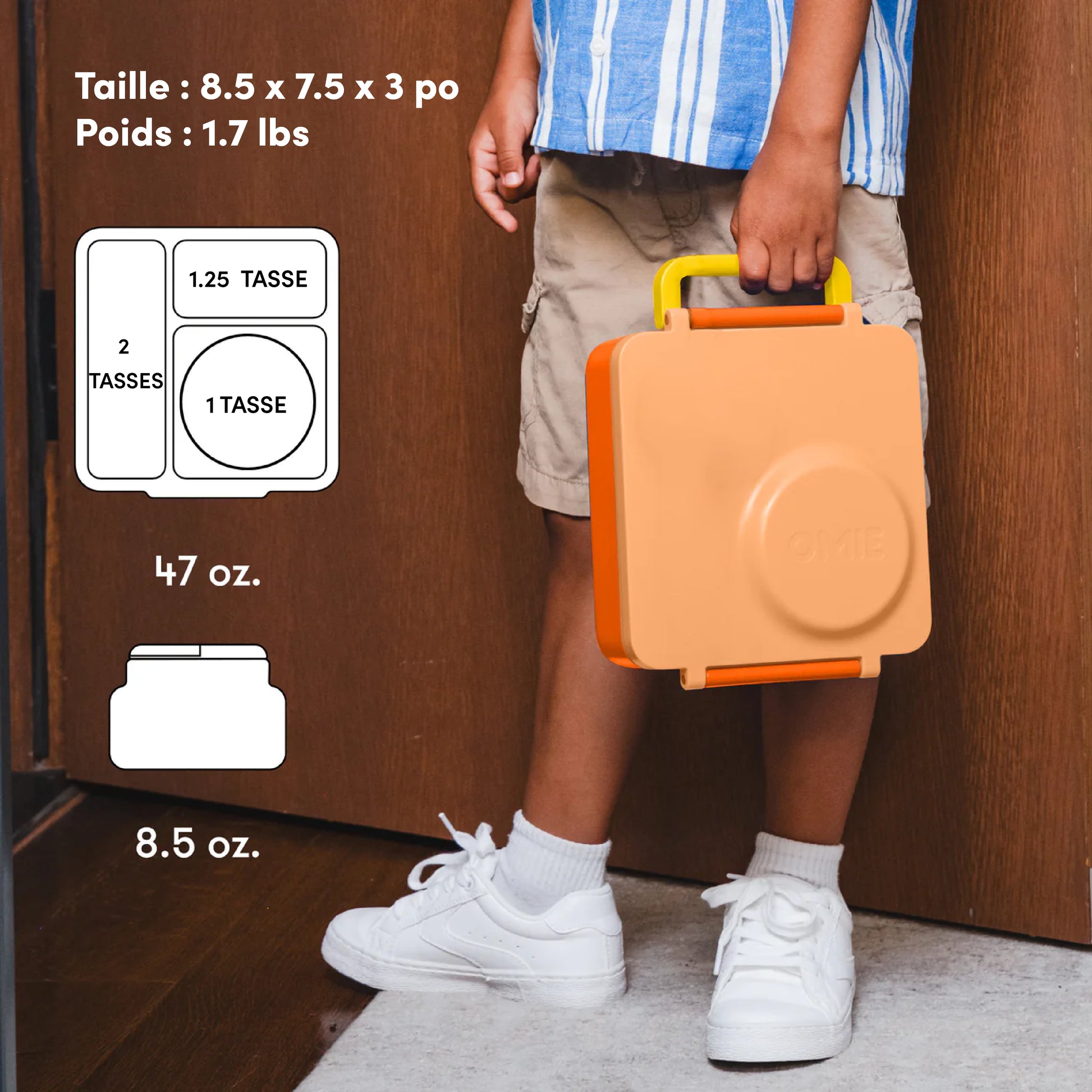 Boite bento OmieBox Lunch - Orange poppy pastel - Janny's Lunch