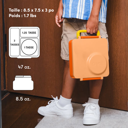 Boite bento OmieBox Lunch - Orange poppy pastel - Janny's Lunch