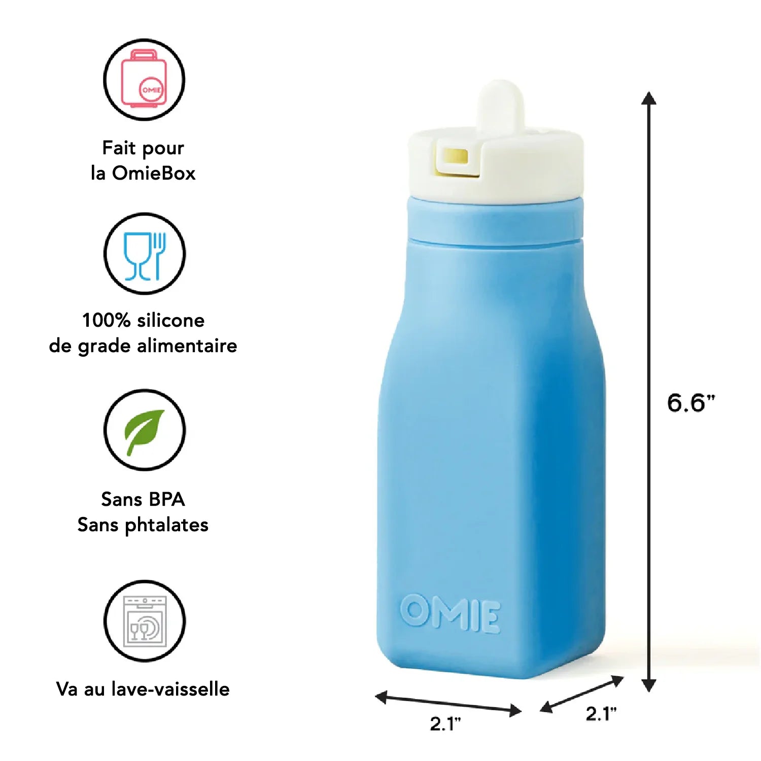 Bouteille OmieBottle bleu - Janny's Lunch