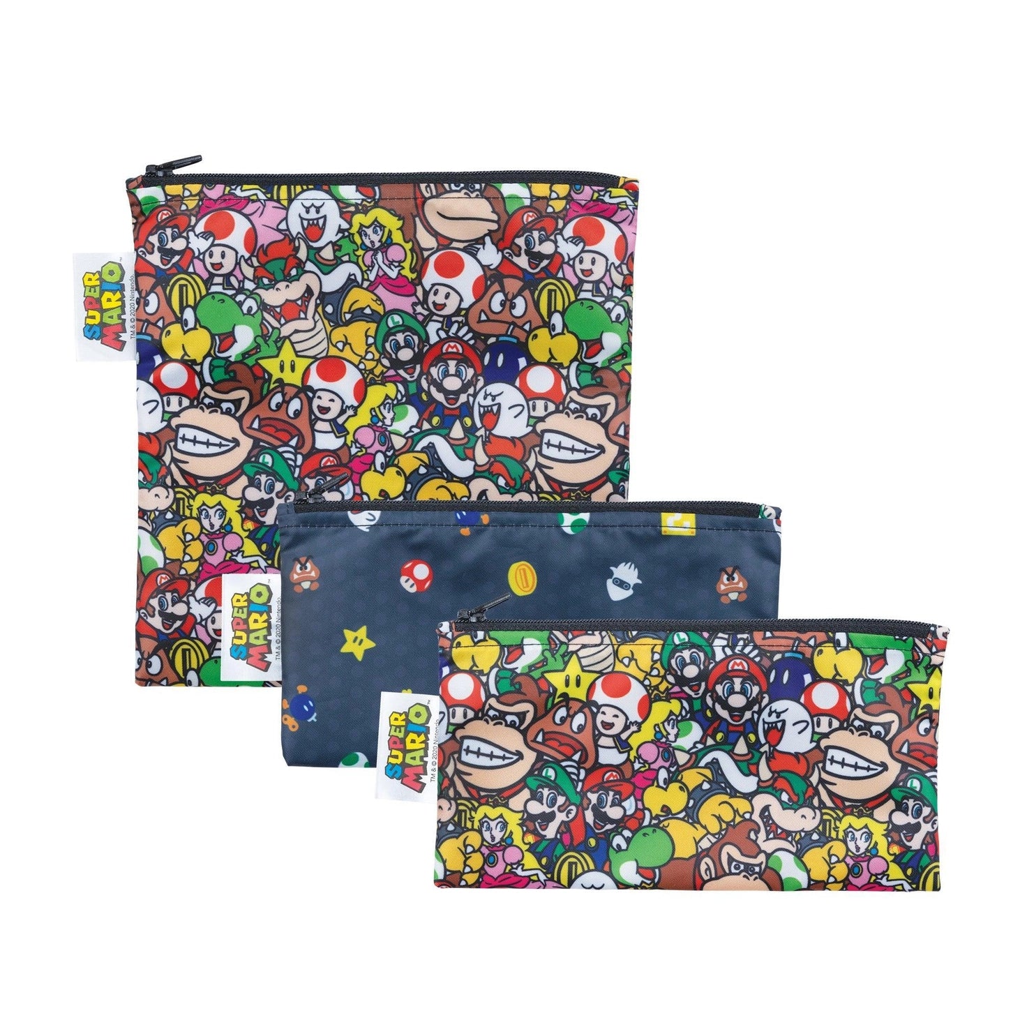 Sacs à collation réutilisables Super Mario™ Power Up - Ensemble de 3 - Bumkins - Janny's Lunch