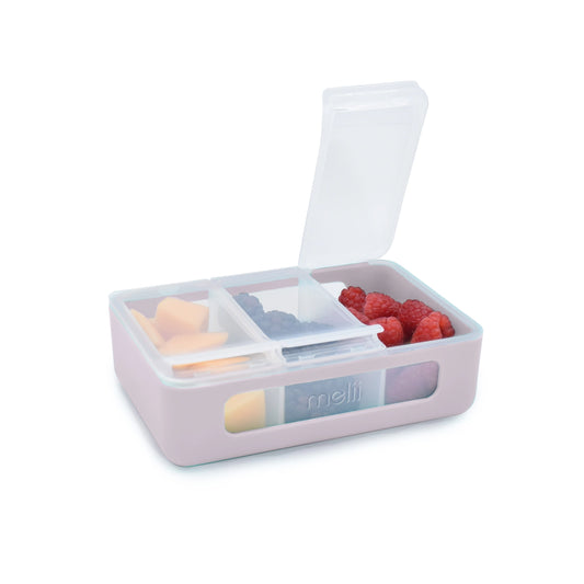 Snackle Box à 3 compartiments - Rose - Melii - Janny's Lunch