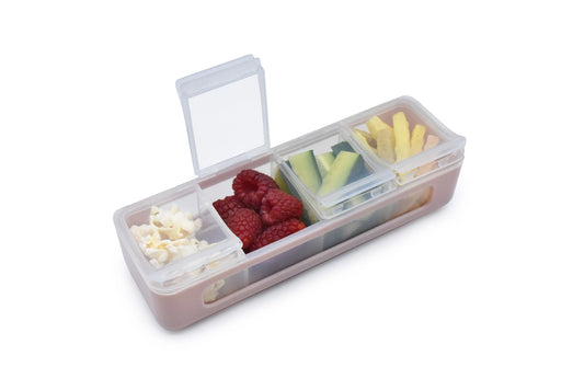 Snackle Box à 4 compartiments - Rose - Melii - Janny's Lunch