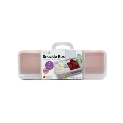 Snackle Box à 4 compartiments - Rose - Melii - Janny's Lunch