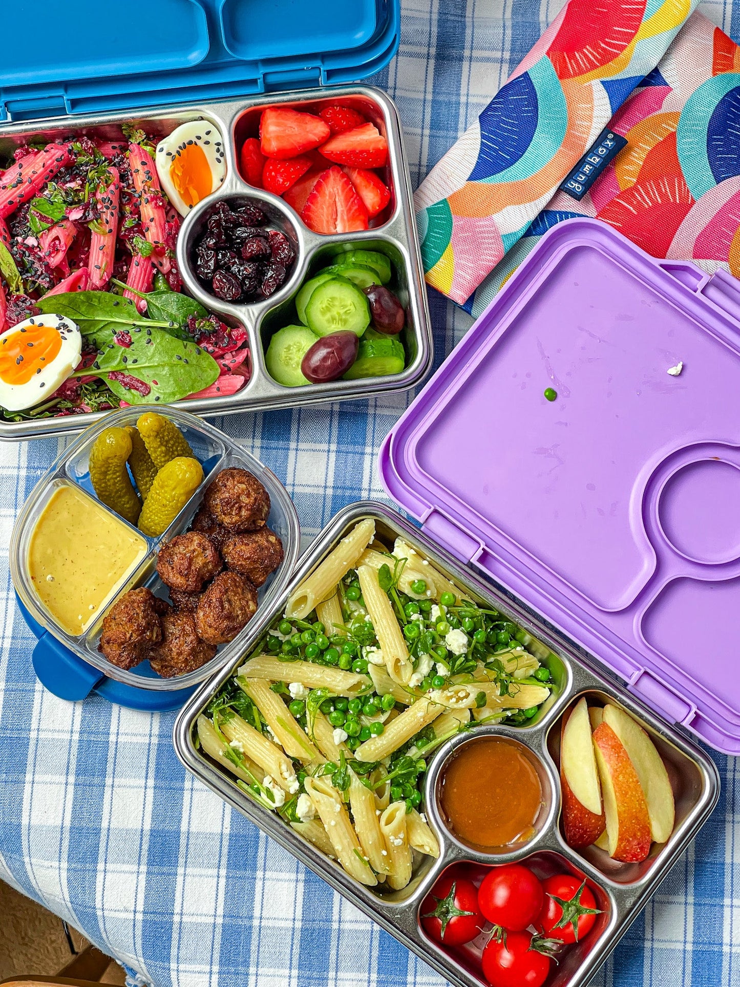 Boîte bento Yumbox Prêt - Bleu Twilight