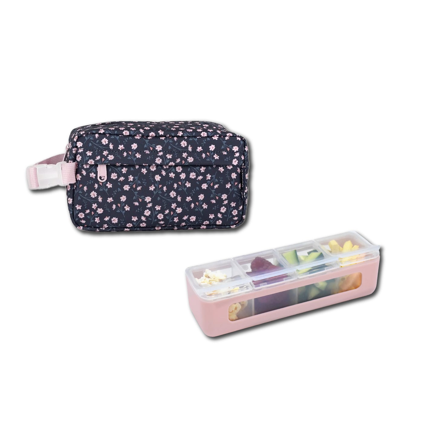 Ensemble - Sac congelable et Snackle Box à 4 compartiments