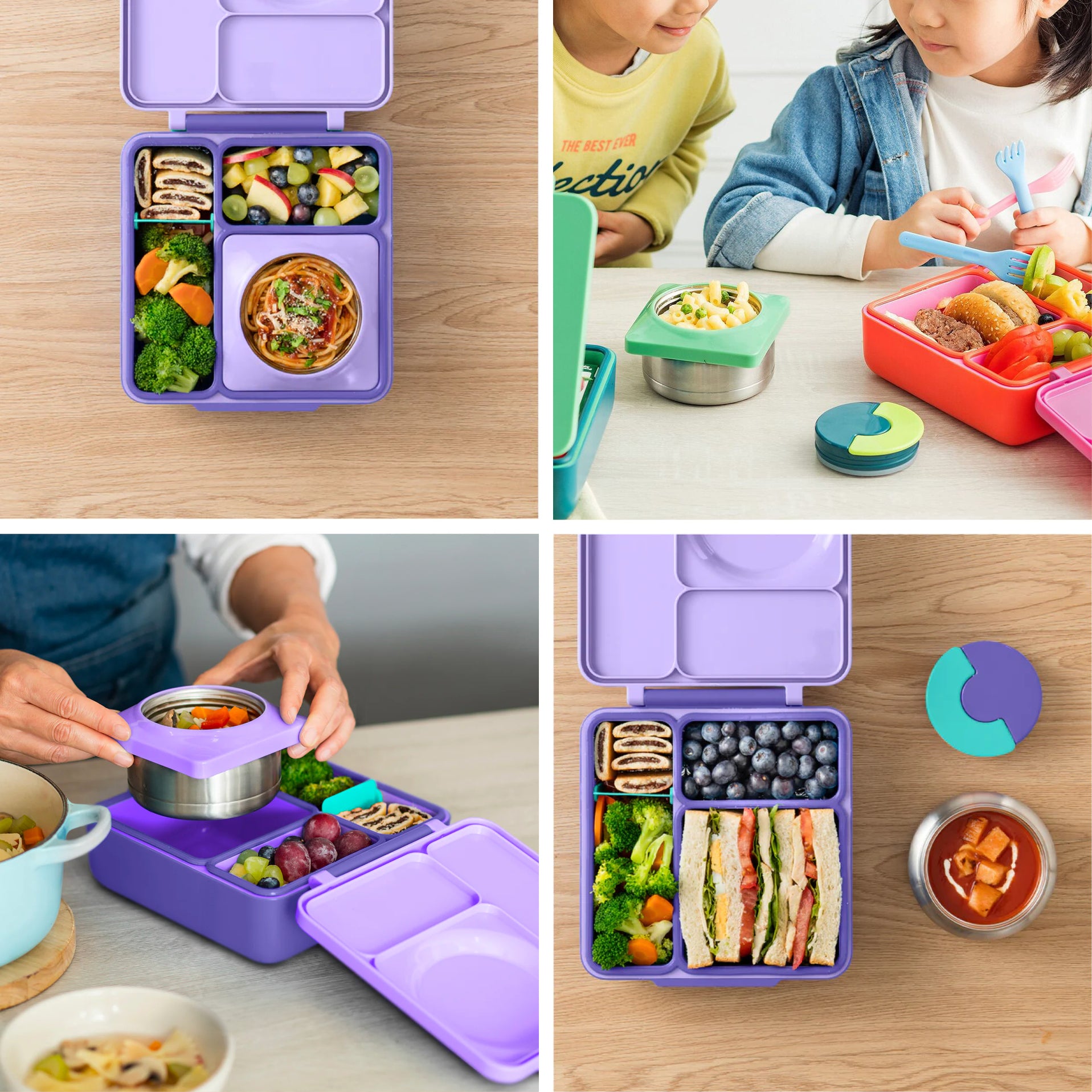 Boite bento OmieBox Mauve - Janny's Lunch