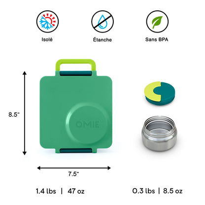 Boite bento OmieBox Verte - Janny's Lunch